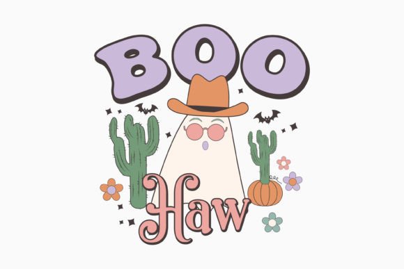 Halloween Boo Haw Retro Svg