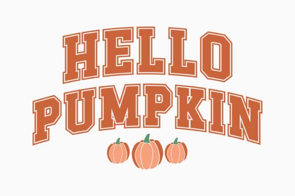 Halloween Hello Pumpkin Retro Svg