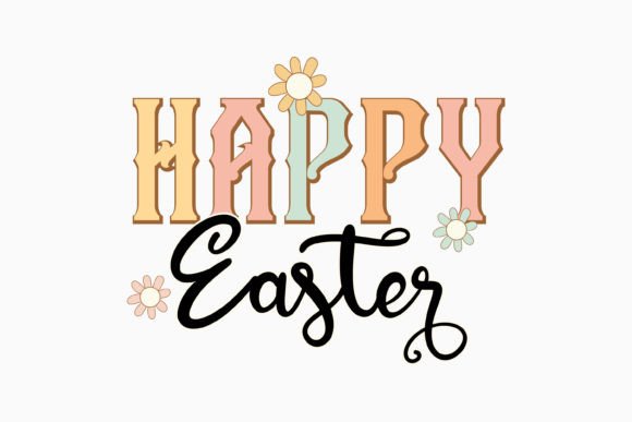 Happy Easter Retro Easter Quote Svg