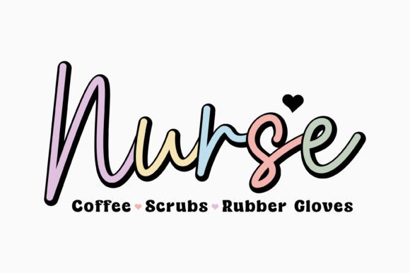 Nurse Coffee Scrubs Rubber Gloves Svg