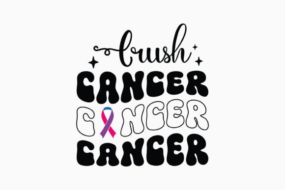 Retro Crush Cancer Awareness SVG Design
