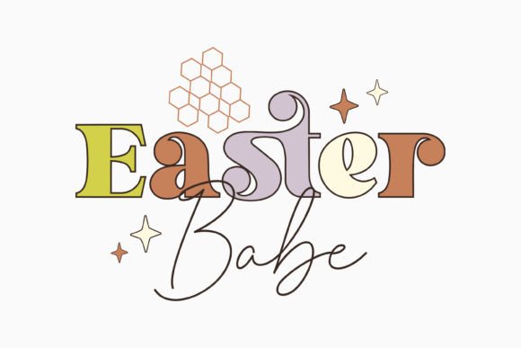 Retro Easter Babe SVG Design Baby