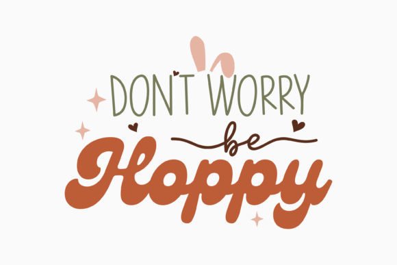 Retro Easter SVG Design Hoppy