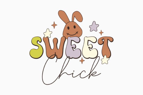 Retro Sweet Chick Easter Day SVG Design
