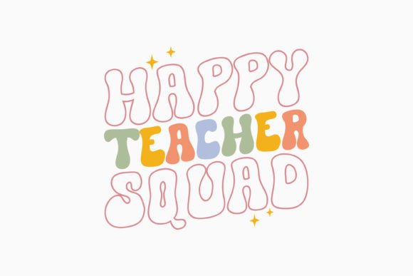 Retro Teacher Quote SVG Happy Teacher