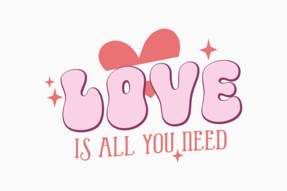 Retro Valentine’s Day SVG Love is All